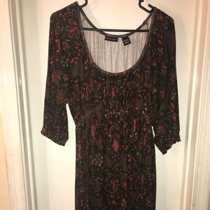 New York and Company Floral long sleeve dress